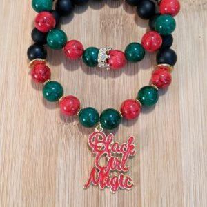 Pan-African "Black Girl Magic" Bracelet  Set